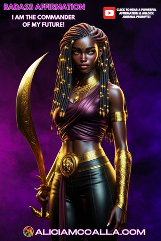 Black Warrior Goddess In Purple