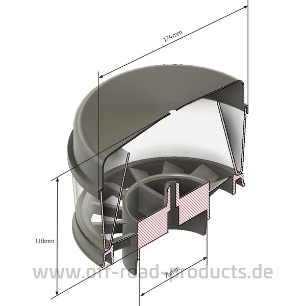 Kompletter Zyklon-Vorfilter Ø 58 mm