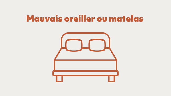 Maux de tête causés par un mauvais oreiller ou matelas