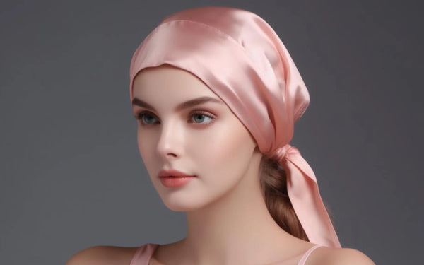 Bonnet de nuit en soie et satin