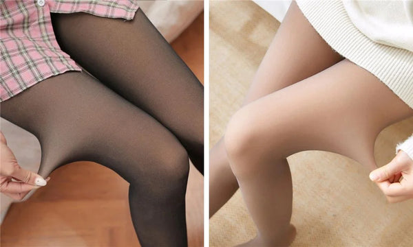 Vertvie Fleece Lined Tights for Women Thermal Pantyhose Fake