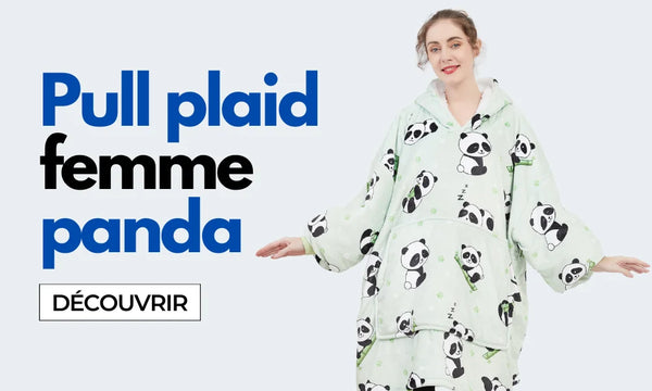 sweat plaid femme panda