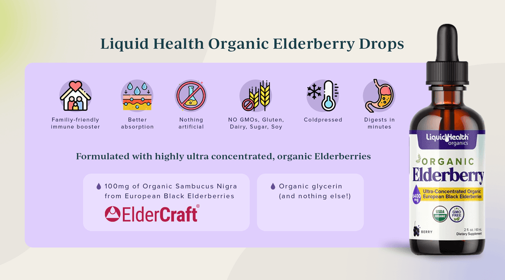 Liquid Health Organic Elderberry Drops