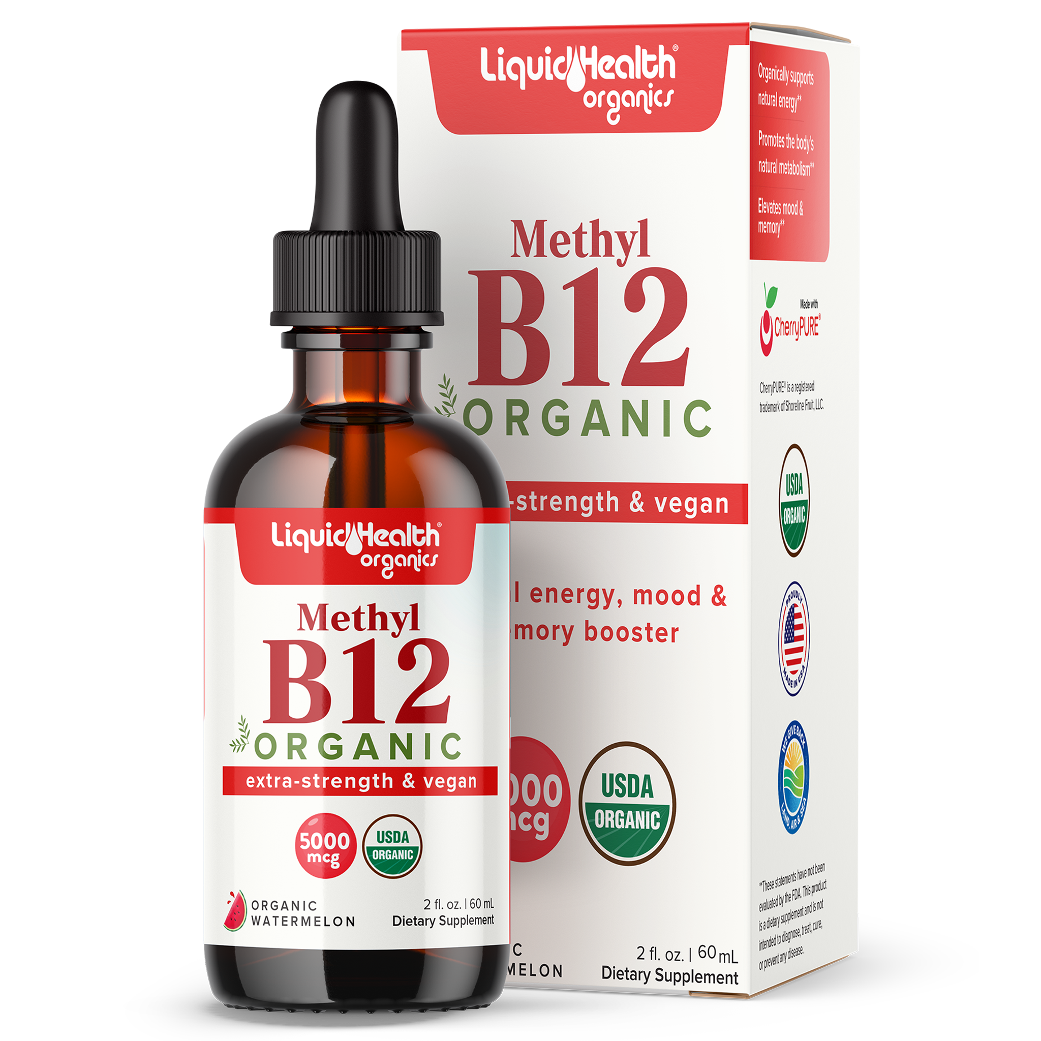 Image of Organic Vitamin B12, Pure Methyl B12 Drops