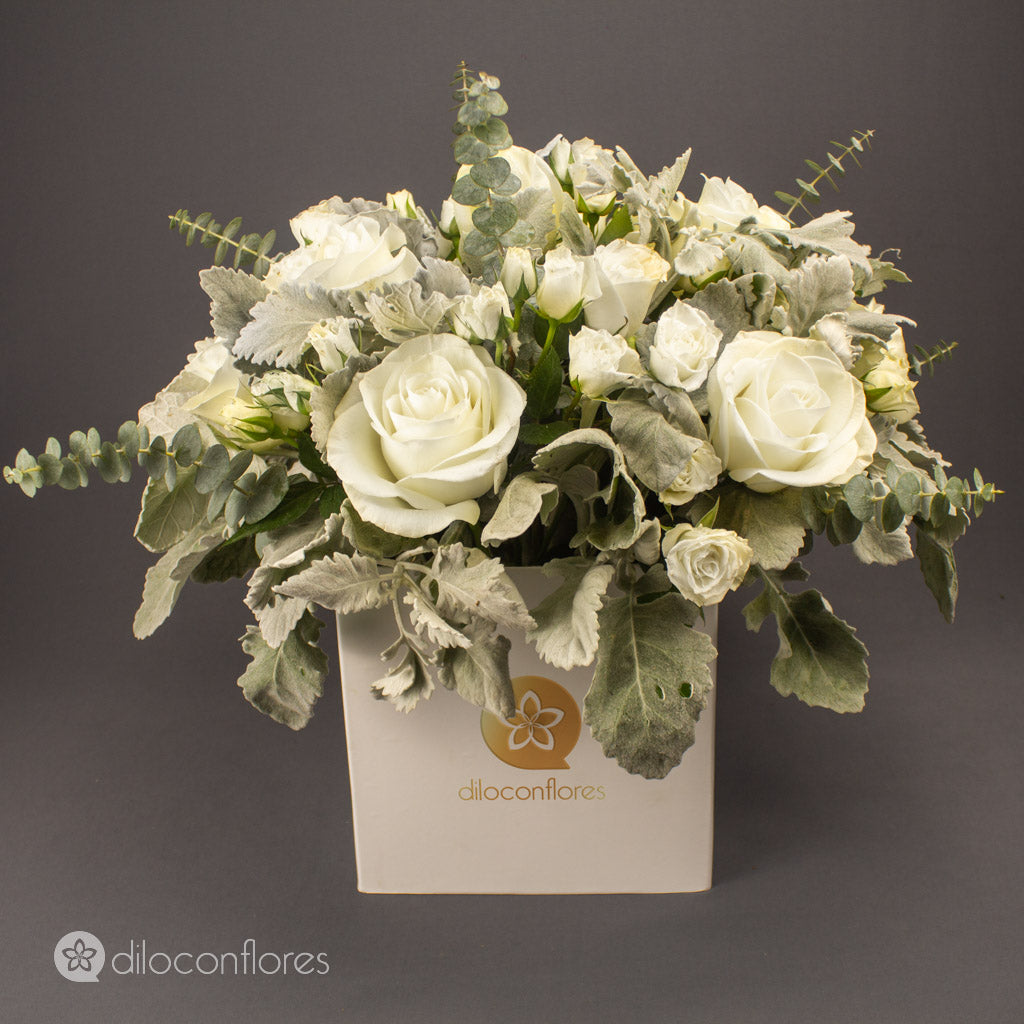 Blanca navidad - Arreglos florales para navidad económicos – Dilo con Flores