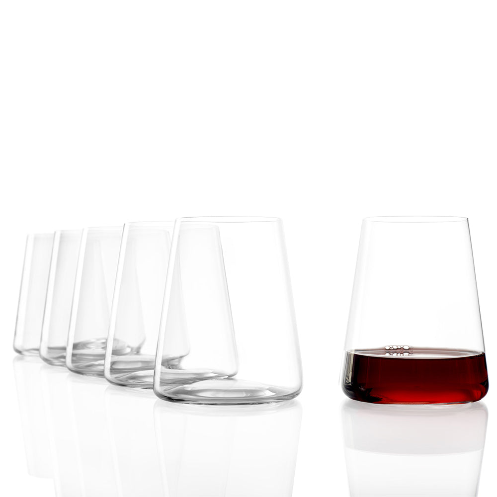 Stolzle 18.25oz Power Crystal Stemless Red Wine Glasses | Set of 4