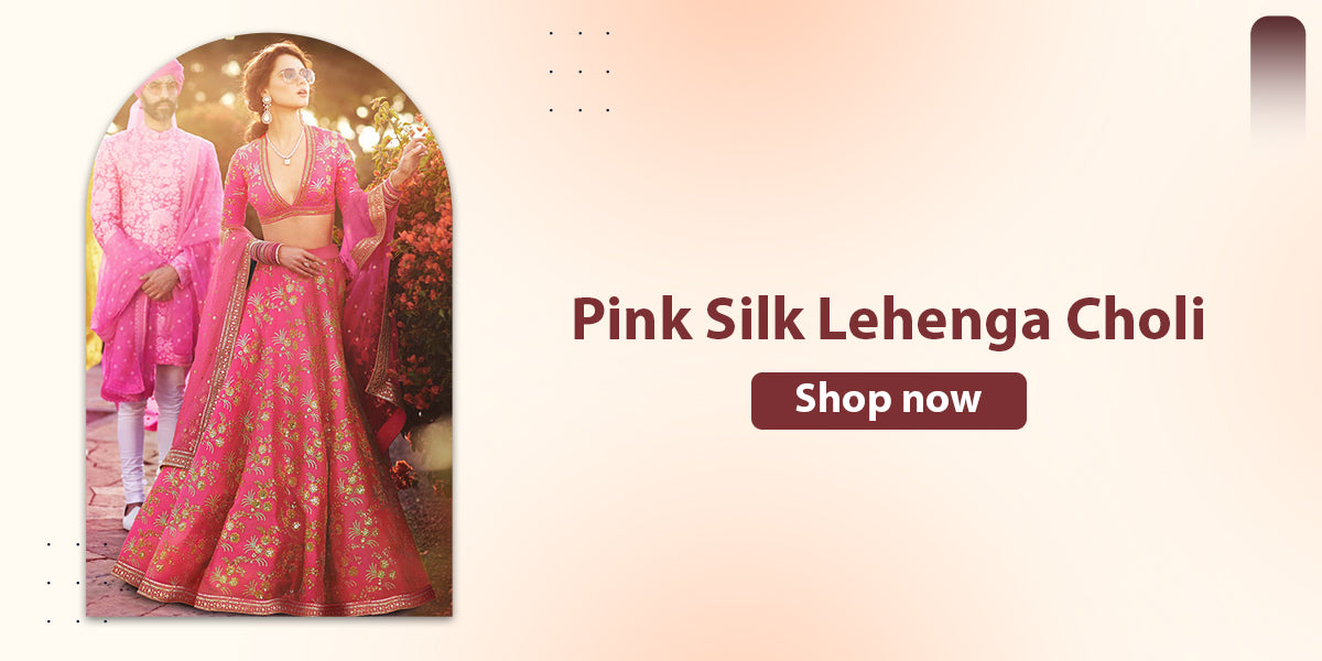Pink Silk Lehenga Choli