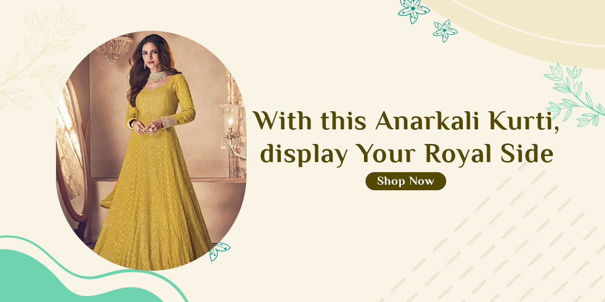 With this Anarkali Kurti, display Your Royal Side.