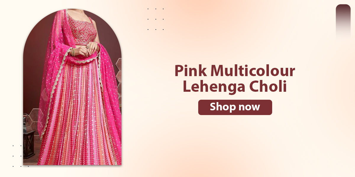 Pink Multicolour Lehenga Choli