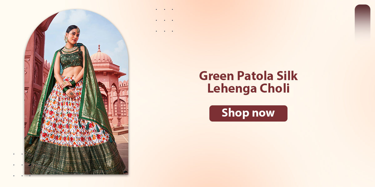 Green Patola Silk Lehenga Choli