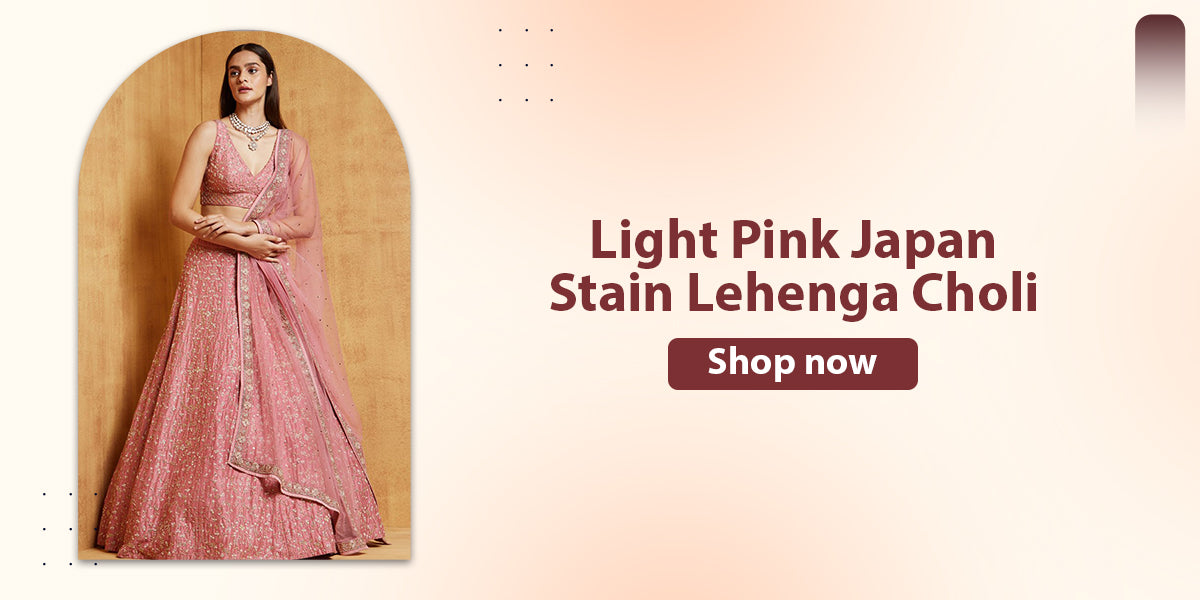 Light Pink Japan Stain Lehenga Choli