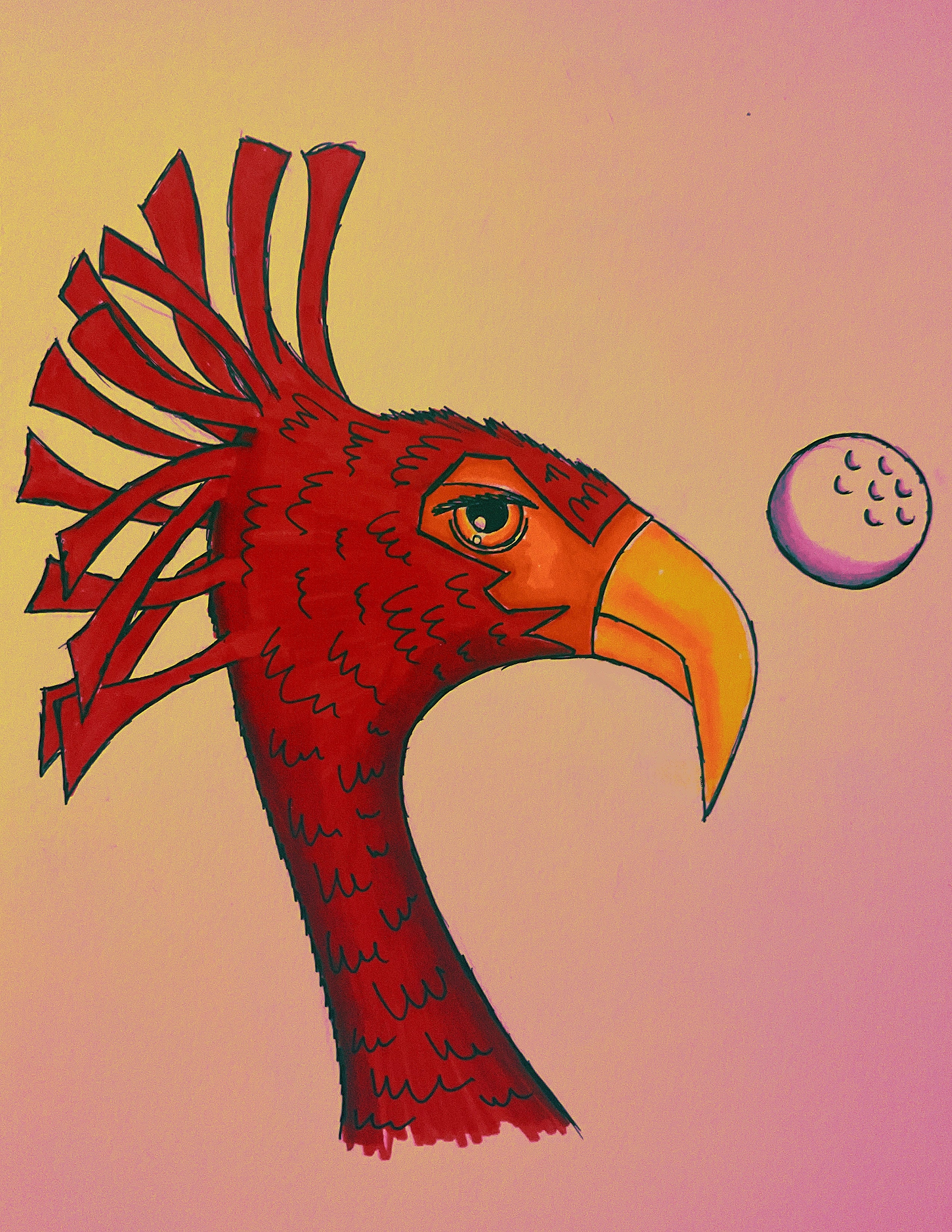 Red Bird | Art by Drew Reinland