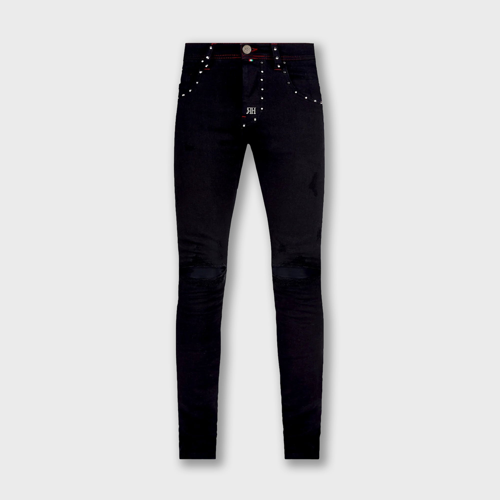 RH45 OD03-Y RHODES DENIM SKINNY DISTRESSED BLACK - Probus