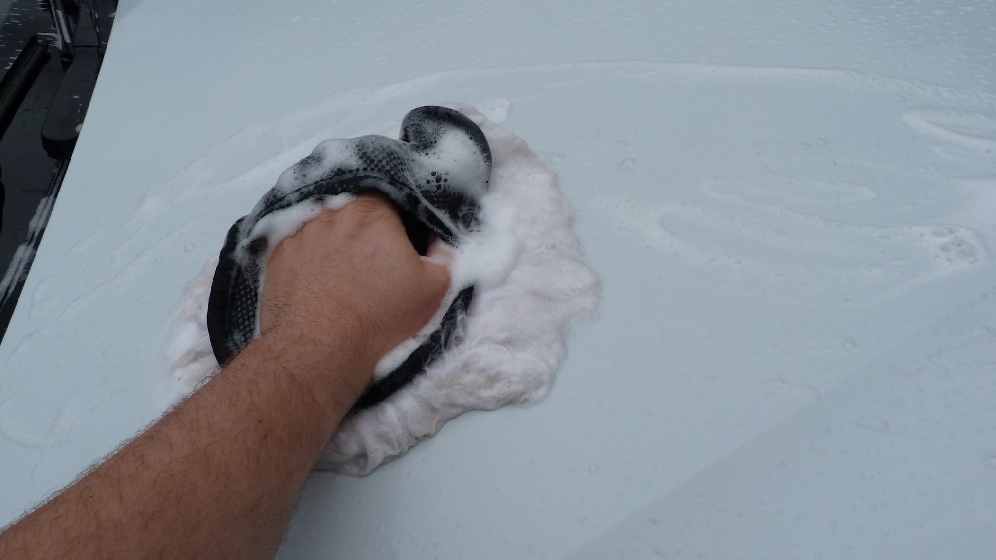 Washing stage via 2 Bucket safe wash method prior to the chemical and mechanical decontamination stages 