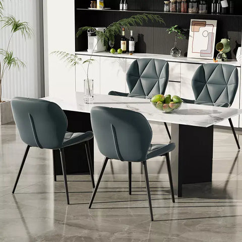 Anti Cat Scratch PU Upholstered Dining Chairs Set