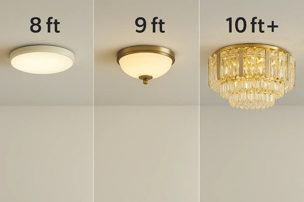 Flush Mount Light Size fo Different Ceiling