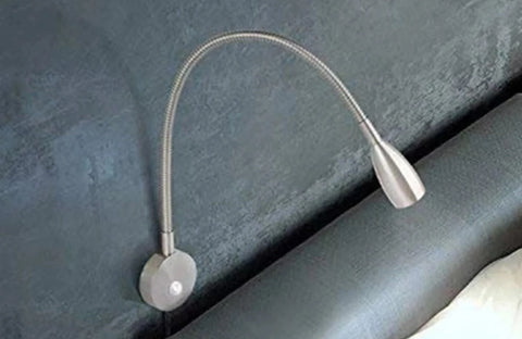 Modern Flexible Silver LED Reading Wall Lamp