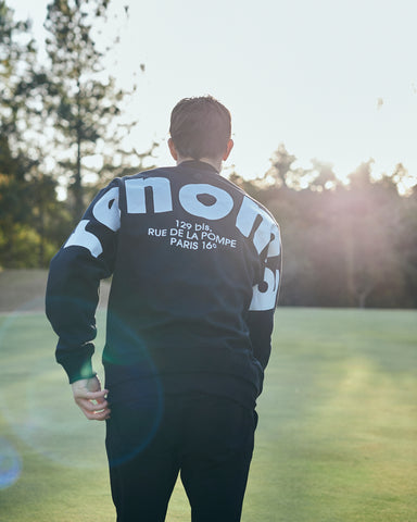 BIG LOGO LONG SLEEVE CREW TOPS – renoma golf