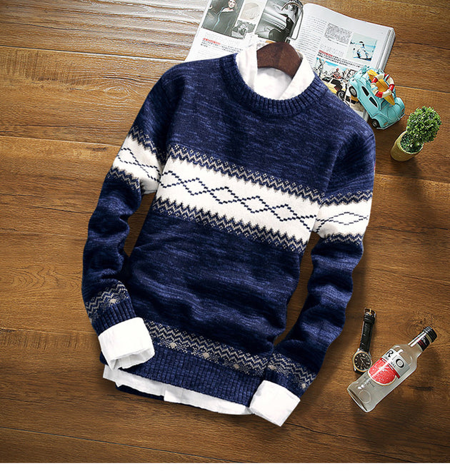 Men's Fashion O-Neck Winter Sweater - TrendSettingFashions