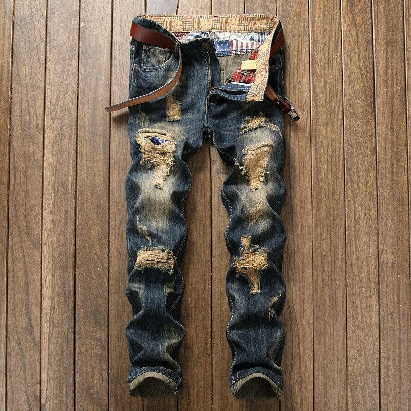 Men's Ripped Colored Jeans Up To Size 42 | TrendSettingFashions