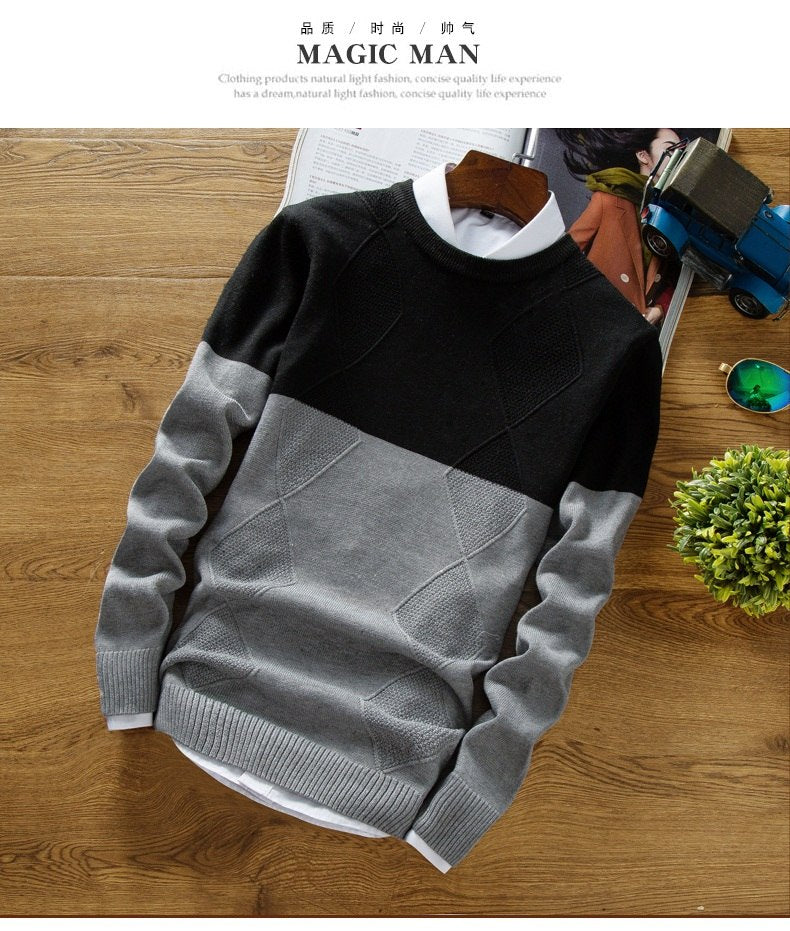 Men's Fashion Print Cashmere Pullover | TrendSettingFashions