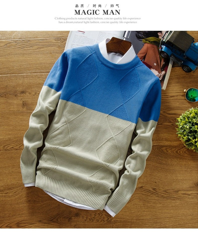 Men's Fashion Print Cashmere Pullover | TrendSettingFashions