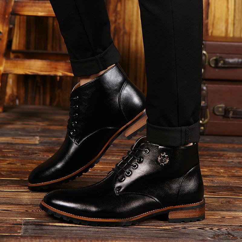 Men's 2 Tone Ankle Dress Boot | TrendSettingFashions