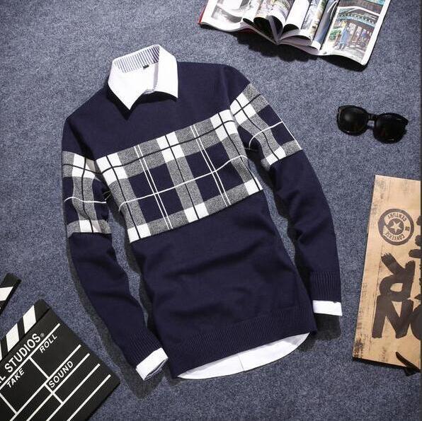 Men's Fashion Plaid Pullover | TrendSettingFashions