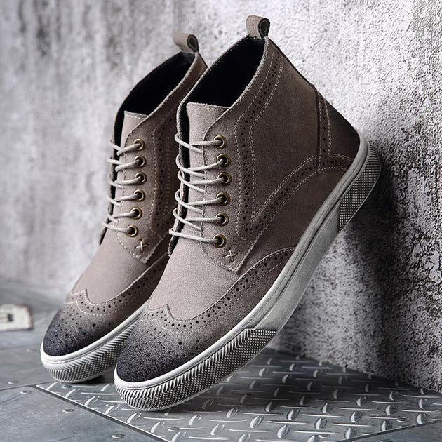 Men's Lace Up Ankle Oxford Boots | TrendSettingFashions