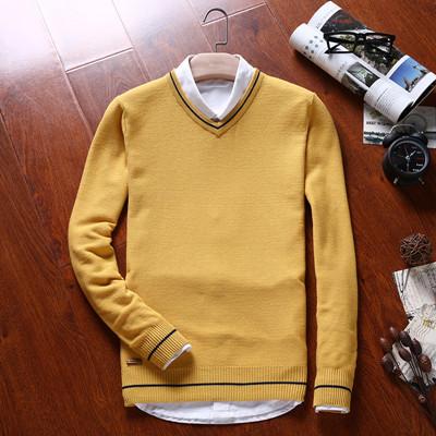 Men's V-Neck Cotton Sweater Pullover - TrendSettingFashions