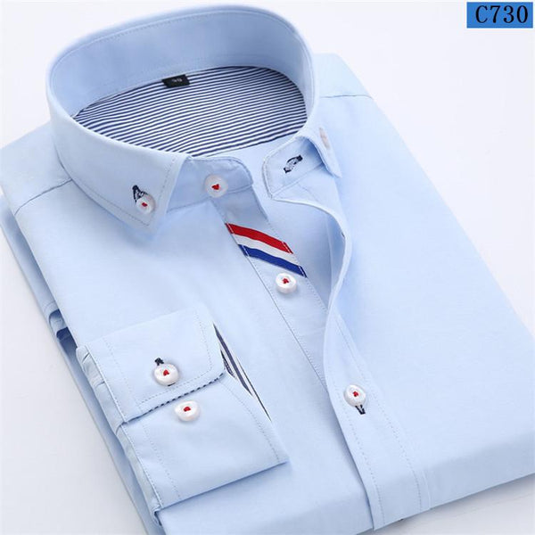 Men's Business Fashion Button Collar Dress Shirt | TrendSettingFashions