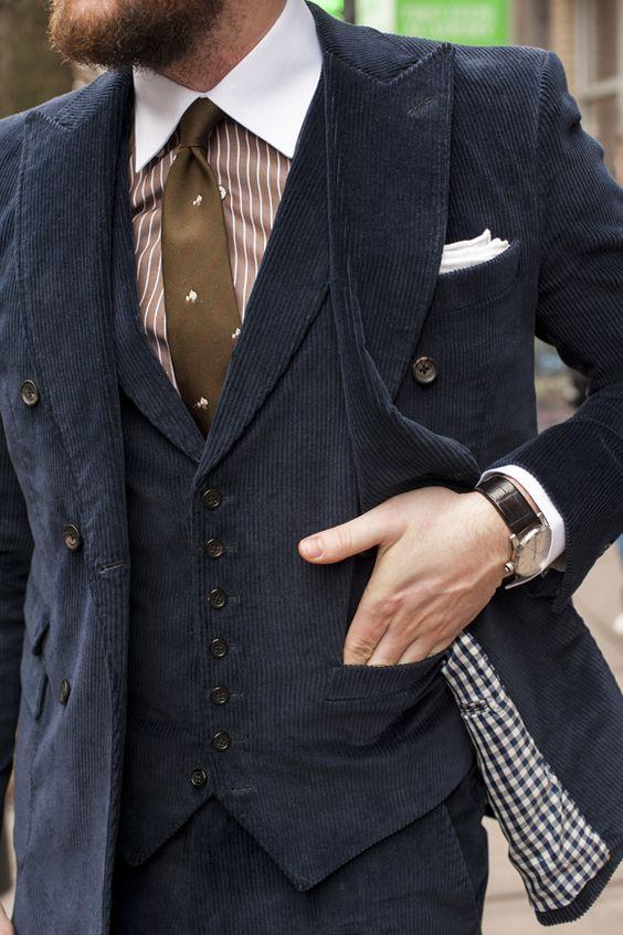 corduroy three piece suit