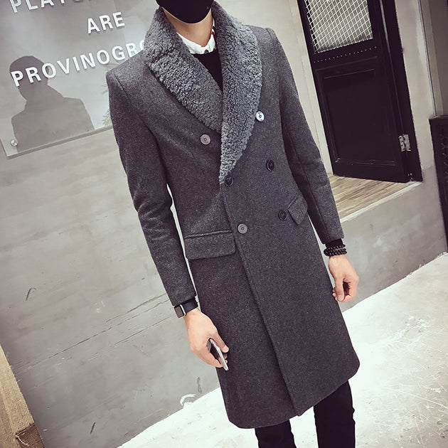 Men's Double Breasted Long Coat | TrendSettingFashions