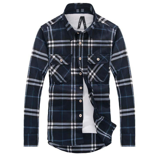 Men's Checker Plaid Shirt In Many Color Options | TrendSettingFashions