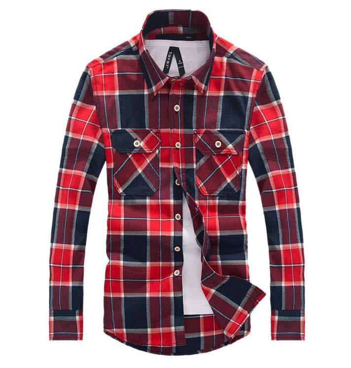 Men's Checker Plaid Shirt In Many Color Options | TrendSettingFashions