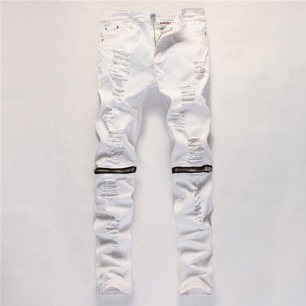 all white designer jeans