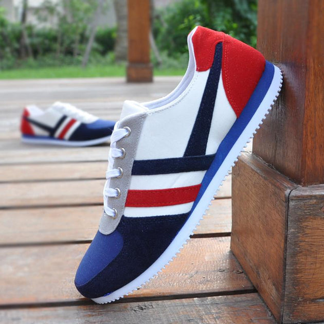 striped canvas shoes