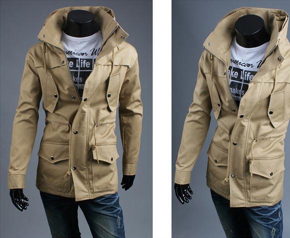 Men's High Collar Hooded Jacket | TrendSettingFashions