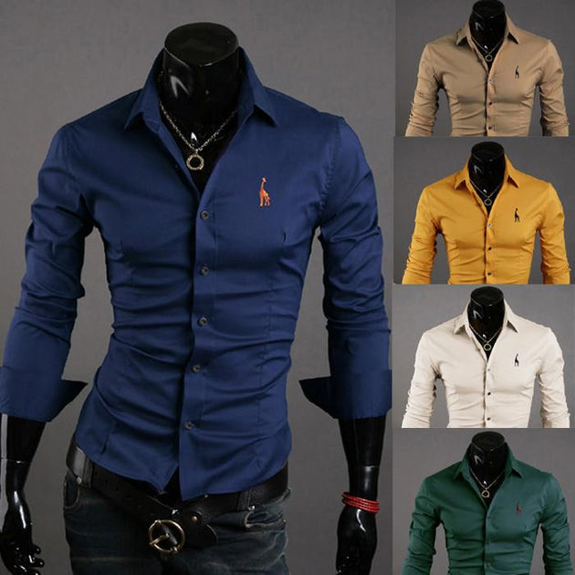 Men's Solid Colored Dress Shirt | TrendSettingFashions
