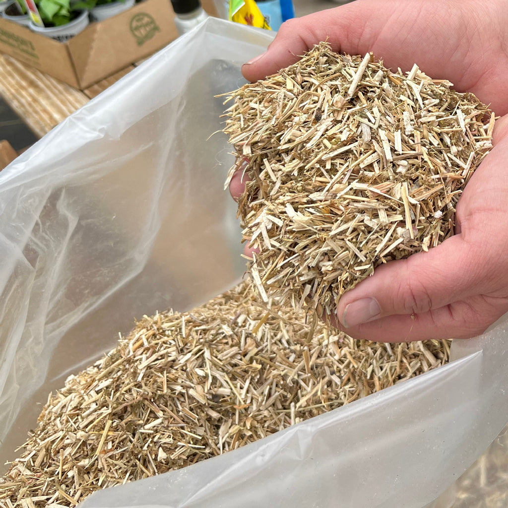 Image of Hemp mulch flower bed