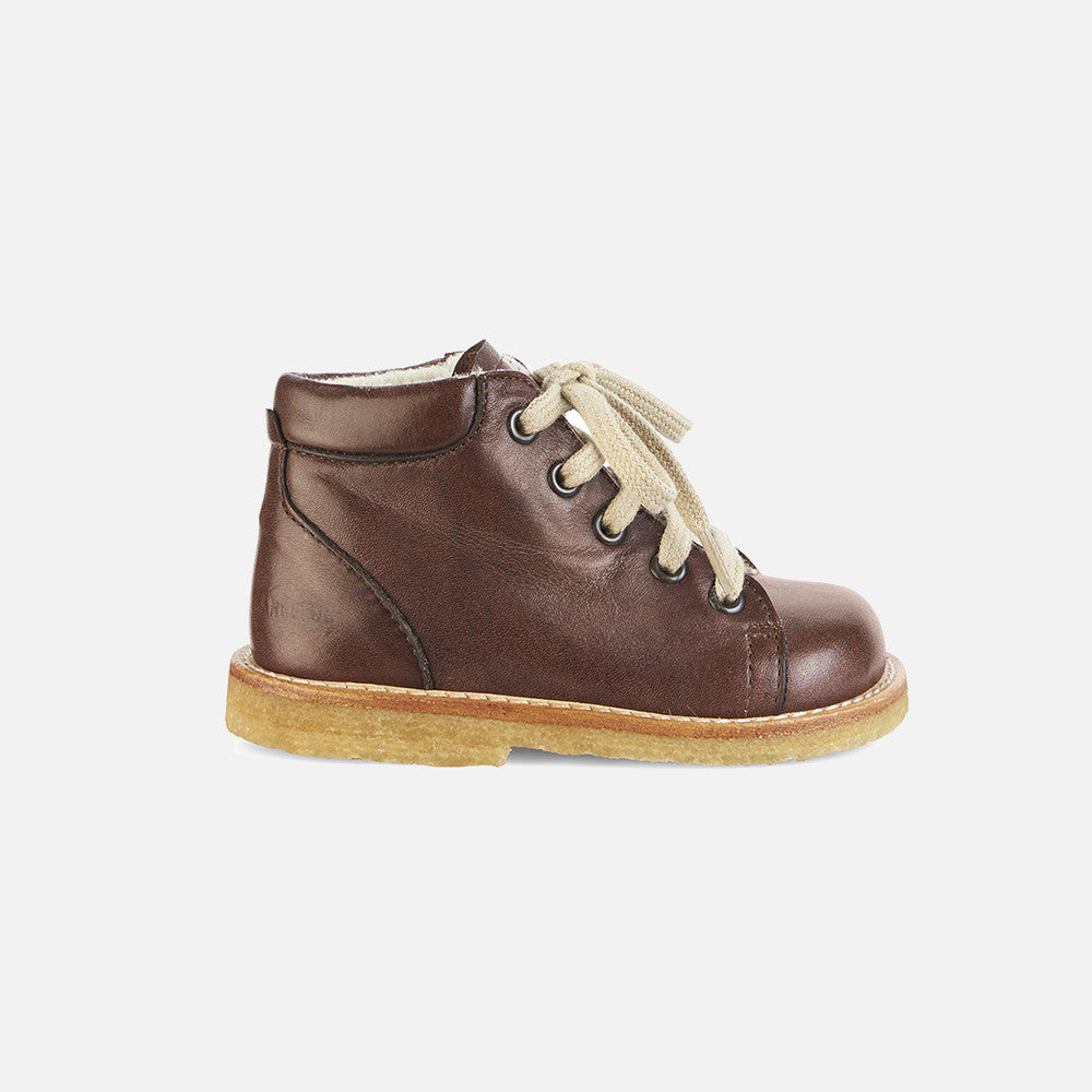 Caroline solopgang Kenya Toddler Wool Lined Leather Boots - Brown – MamaOwl