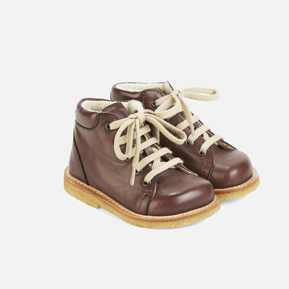 Caroline solopgang Kenya Toddler Wool Lined Leather Boots - Brown – MamaOwl