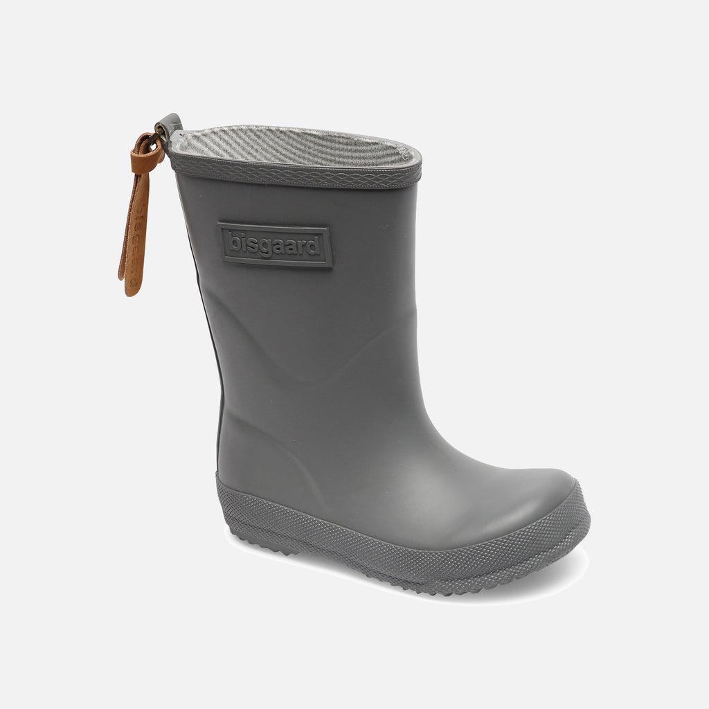 grey rain boots