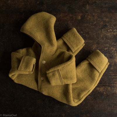 Baby Merino Wool Fleece Suit - Blue Melange – MamaOwl