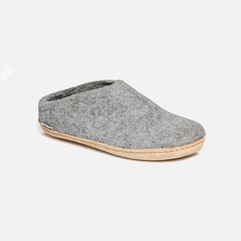 glerups wool slippers open heel