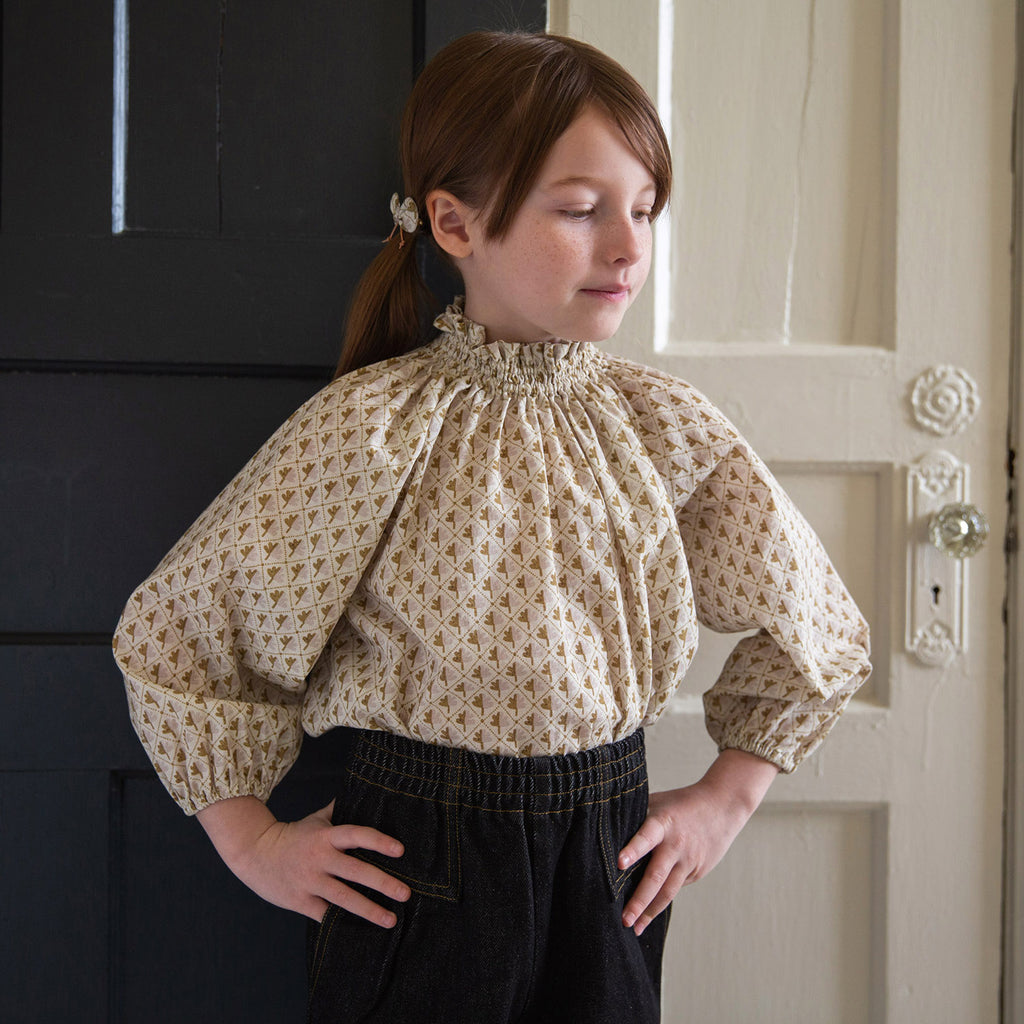 Cotton Imelda Blouse - Leaf Print – MamaOwl