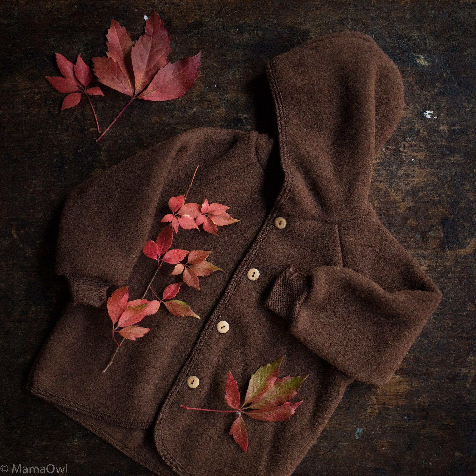 Tinker Baby & Kids Jacket - Merino Wool Fleece - Deep Rust