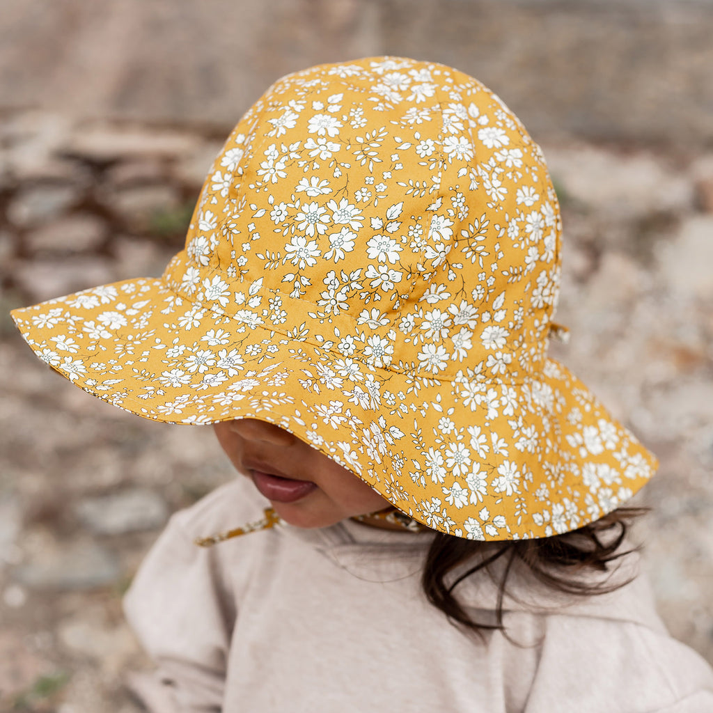 Cotton Yvonne Summer Hat - Liberty Mustard – MamaOwl