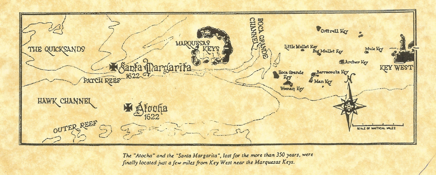 Map of Atocha Shipwreck Loaction