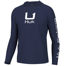 Huk Fishing American Huk T-Shirt for Men in Blue, H1000399-497 - XXL /  Crystal Blue
